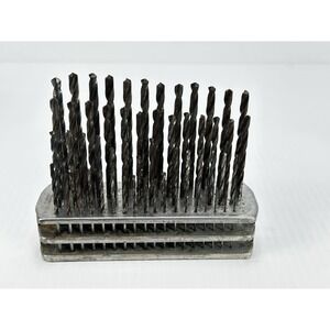 VINTAGE‎ GREAT LAKES PRESSED STEEL BUFFALO NY DRILL BIT HOLDER USA 60 HOLE BITS